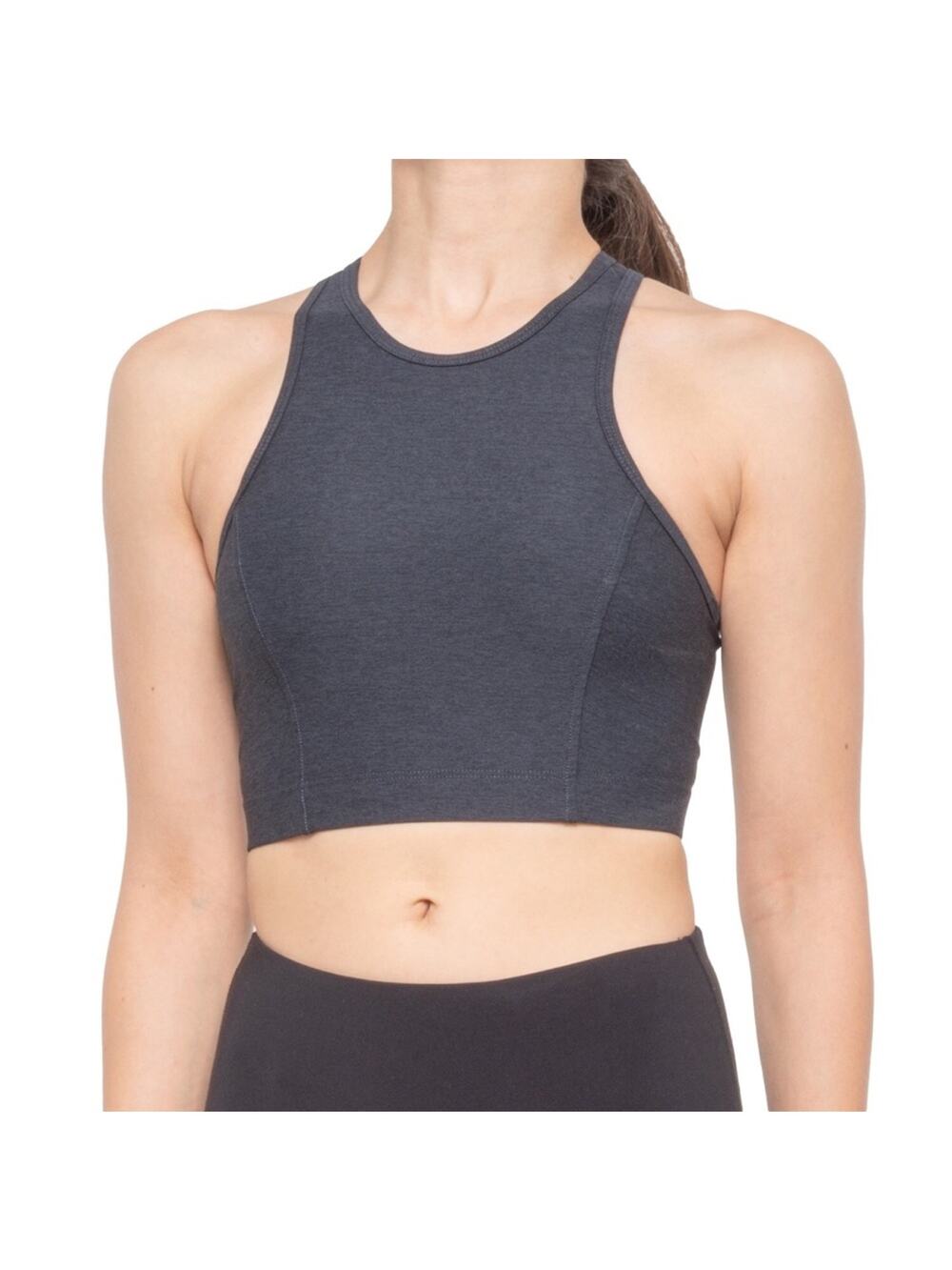 Outdoor Voices Athena Crop Top Charcoal Gray _